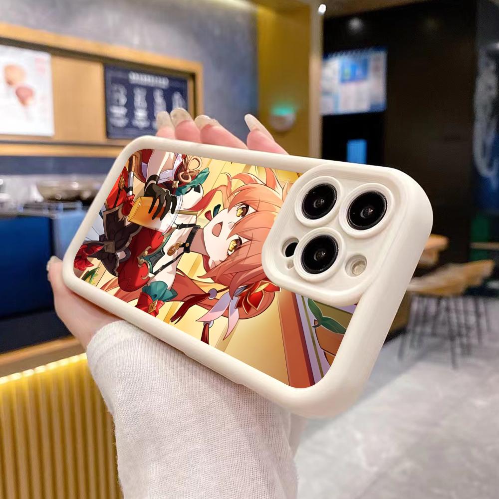 HSR Guinaifen Утолщенный ТПУ Чехол для Мобильного Телефона для iPhone 17 16 15 14 13 12 11 Air Pro Max Plus Цветной Чехол