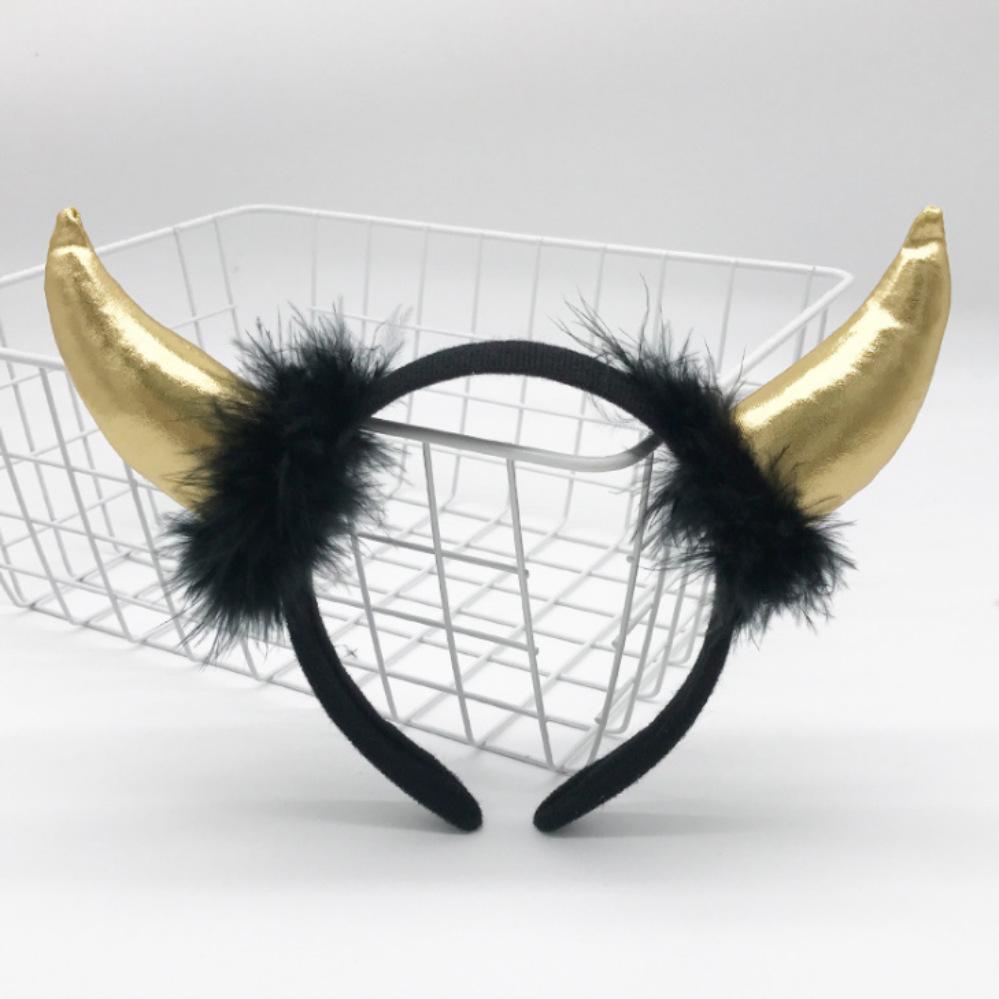 Goth Devil Headband Horns Children Headbands Halloween Party Adults Decorations