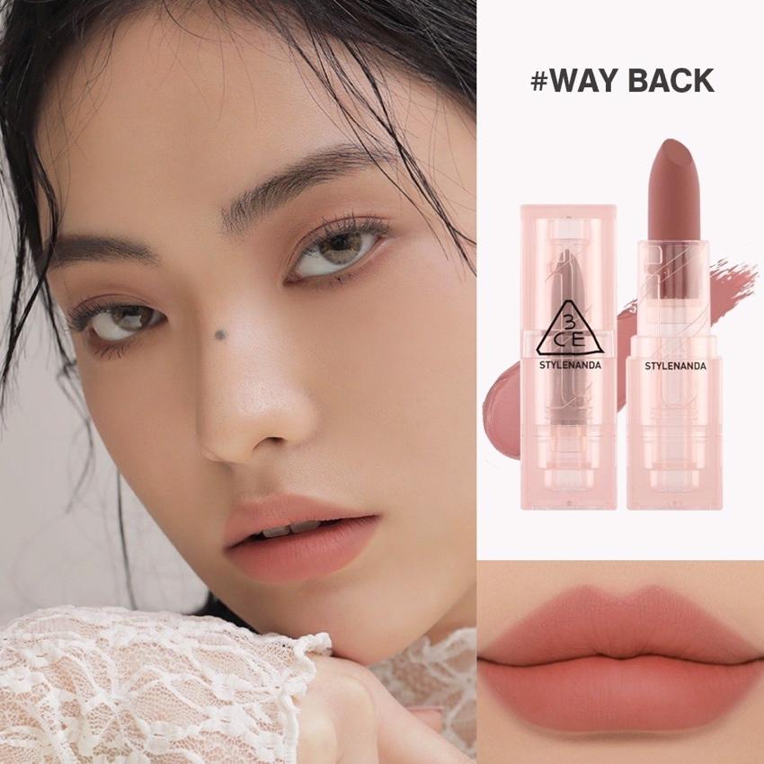 3ce МЯГКАЯ МАТОВАЯ ПОМАДА, Стойкая, Увлажняющая, Макияж, Kbeauty, Корейская косметика, образец