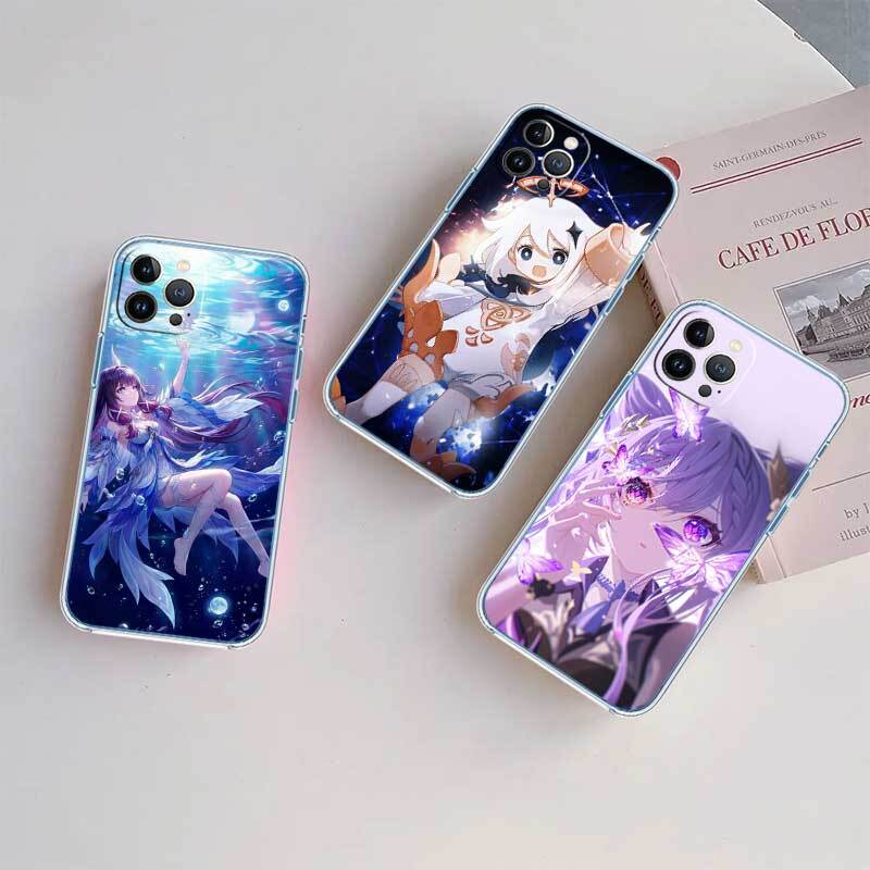 Милый чехол для телефона Genshin Impact для Motorola G14 G15 G24 G30 G31 G32 G34 G41 G42 G51 G52 G50 G60S G60 G62 G72 G71 G73 G84 G85 G200 E32