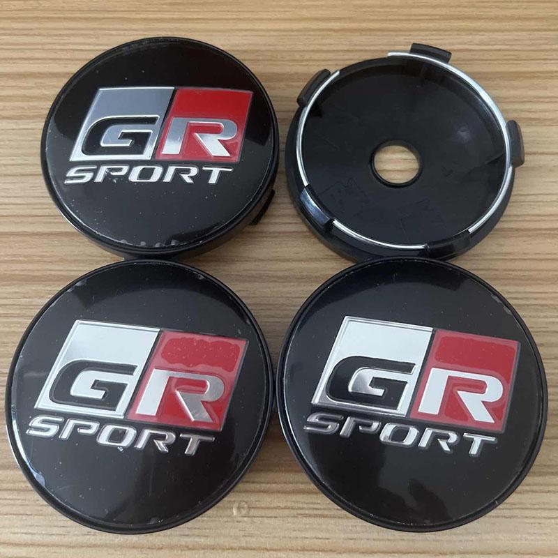 4Pcs 56mm 60mm GR Car Emblem Wheel Hub Center Cap Sticker Covers Universal Accessories
