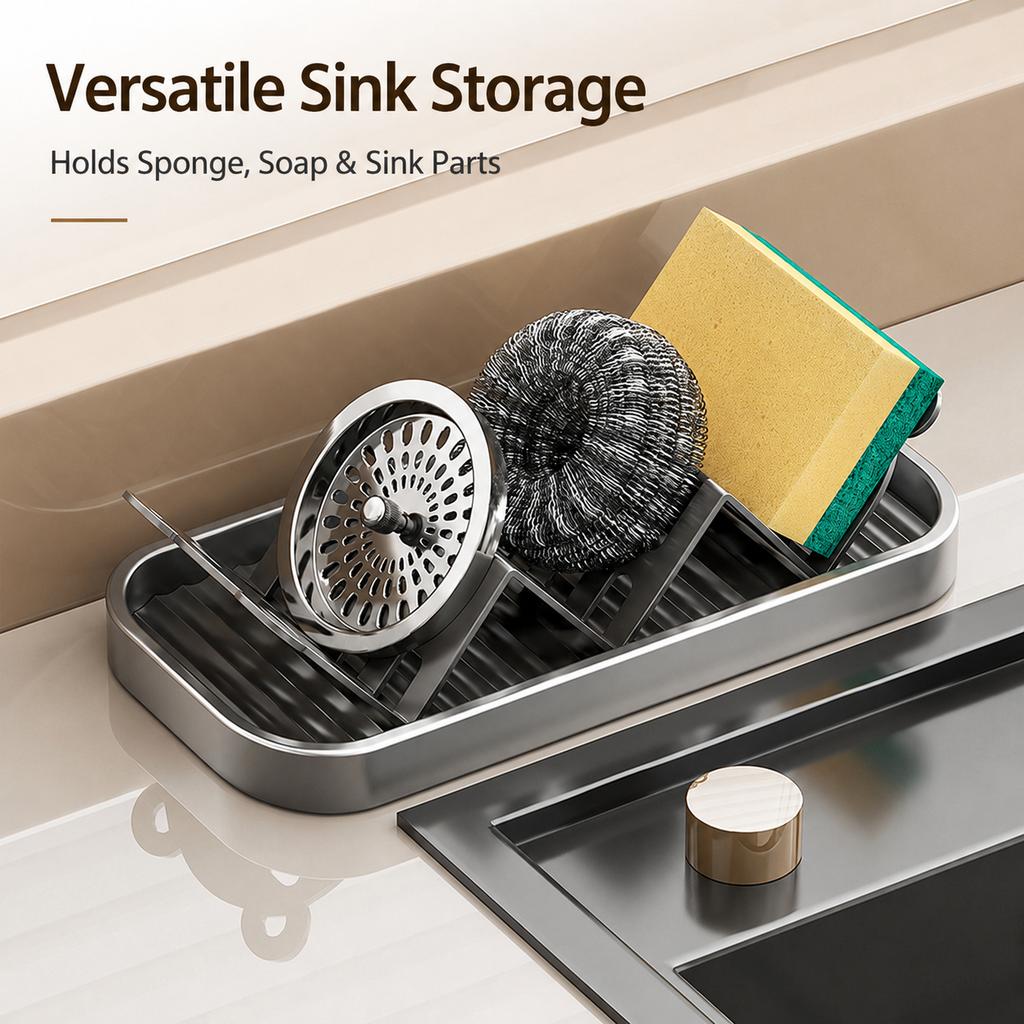 Xiaomi Soap Bar Holder Drainage Tray for Bathroom Vanity Countertop Kitchen Sink Sponge Organizer Detachable Soap Box Non Slip Storage