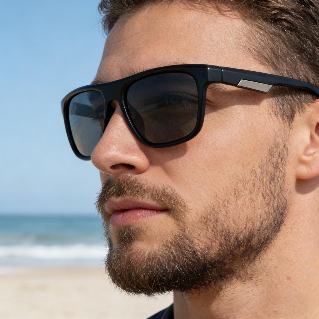 Мужские ретро-солнцезащитные очки с поляризацией в квадратной оправе для вождения на открытом воздухе 2026