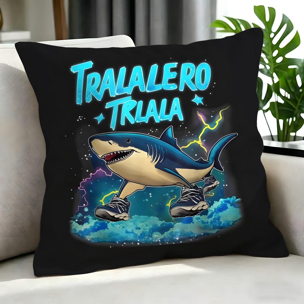 Meme Italian Brainrot Cushion Cover Cushion Cover Set 4Pcs 50X50 45X45 40X40 Pillowcase Decorative Sofa Home Decor