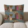 Colorful Geometric Patchwork Pattern Doublesided Printed pillow cover Short plush Suitable living room sofa throw cushion cover