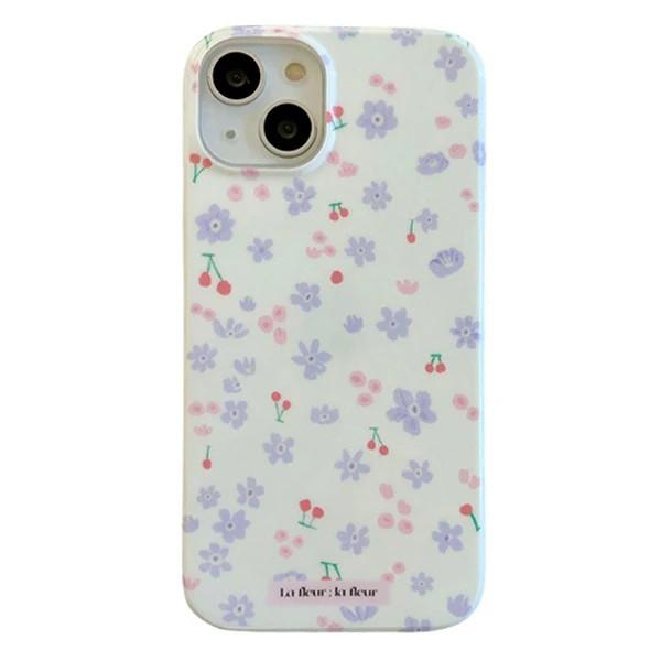 Роскошный чехол Clmj с сиреневым цветком для iPhone 17 16 15 14 13 12 11 Pro Max X XS XR XSMax 7 8 Plus Air Глянцевая пленка Жесткая поликарбонатная крышка