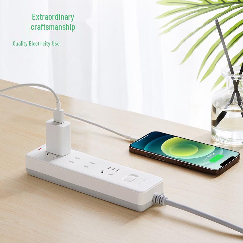 Gongniu GN-211 4-Outlet Power Strip, 1.8M Cable
