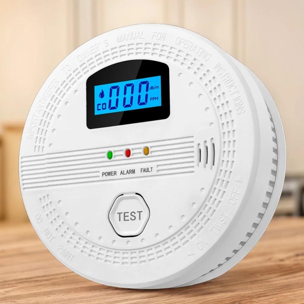Audible Alarm Fire CO Alarm LCD Digital Display CO Gas Monitor Alarm CO Monitor CO Sensor  Home Use