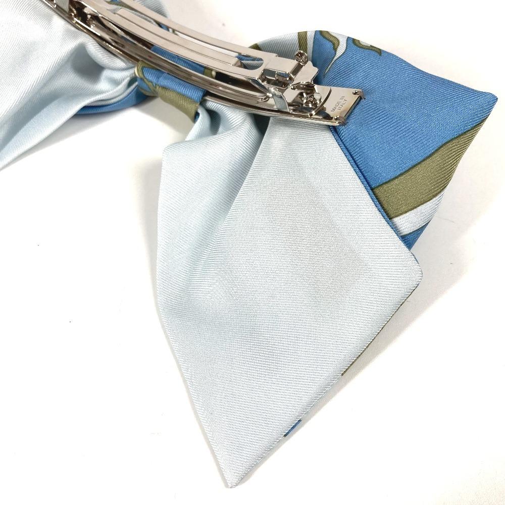 HERMES Bookplate Barrette "Grenelle" Ex-Libris Hair accessories ribbon Barrette