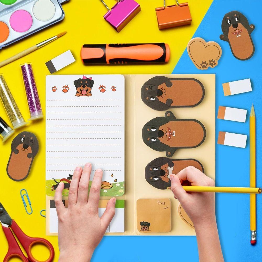 Набор из 50 утолщенных стикеров с животными для заметок в квадратном стиле для офиса и школы