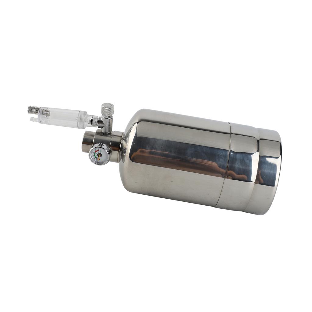 Aquarium CO2 Generator System Kit CO2 Stainless Steel Cylinder Generator System Carbon Dioxide Reactor Kit for Plants