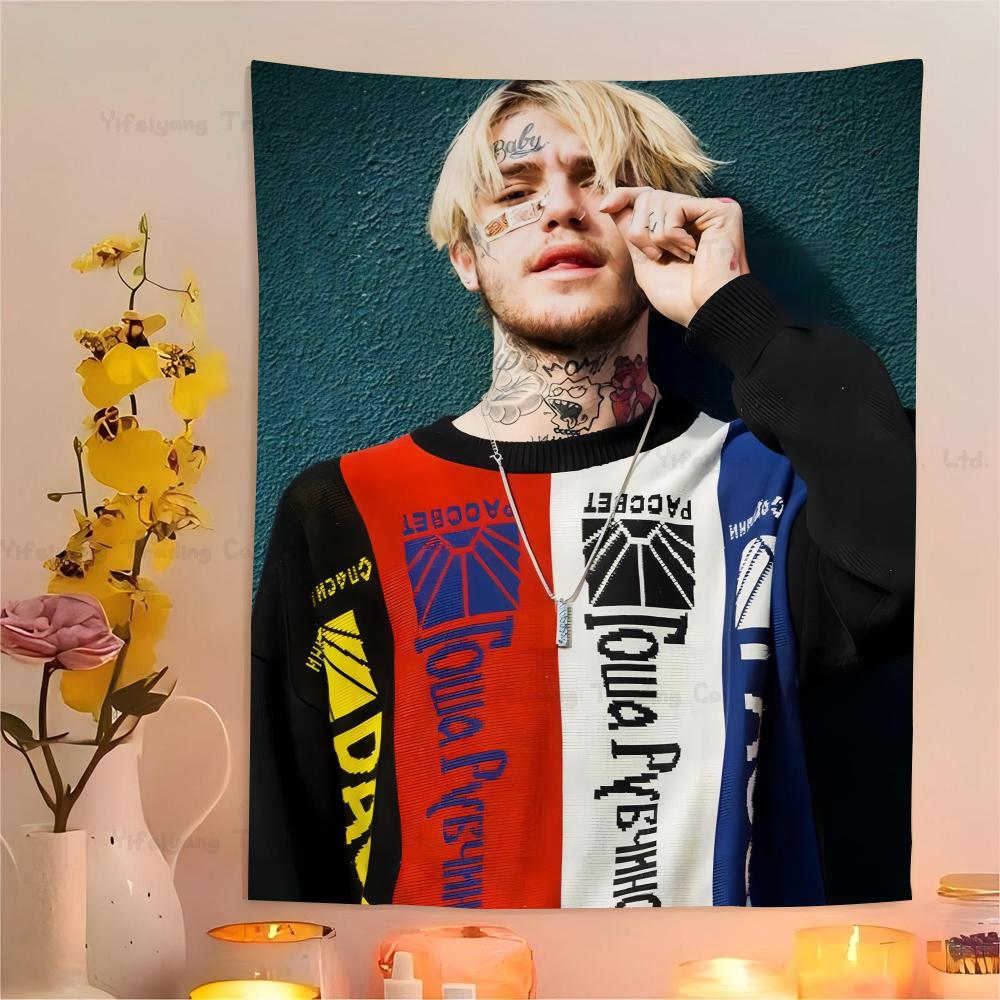 Хип-хоп рэпер Lil Peep Гобелен Арт-печать Бохо Настенные гобелены Мандала Декор Одеяло