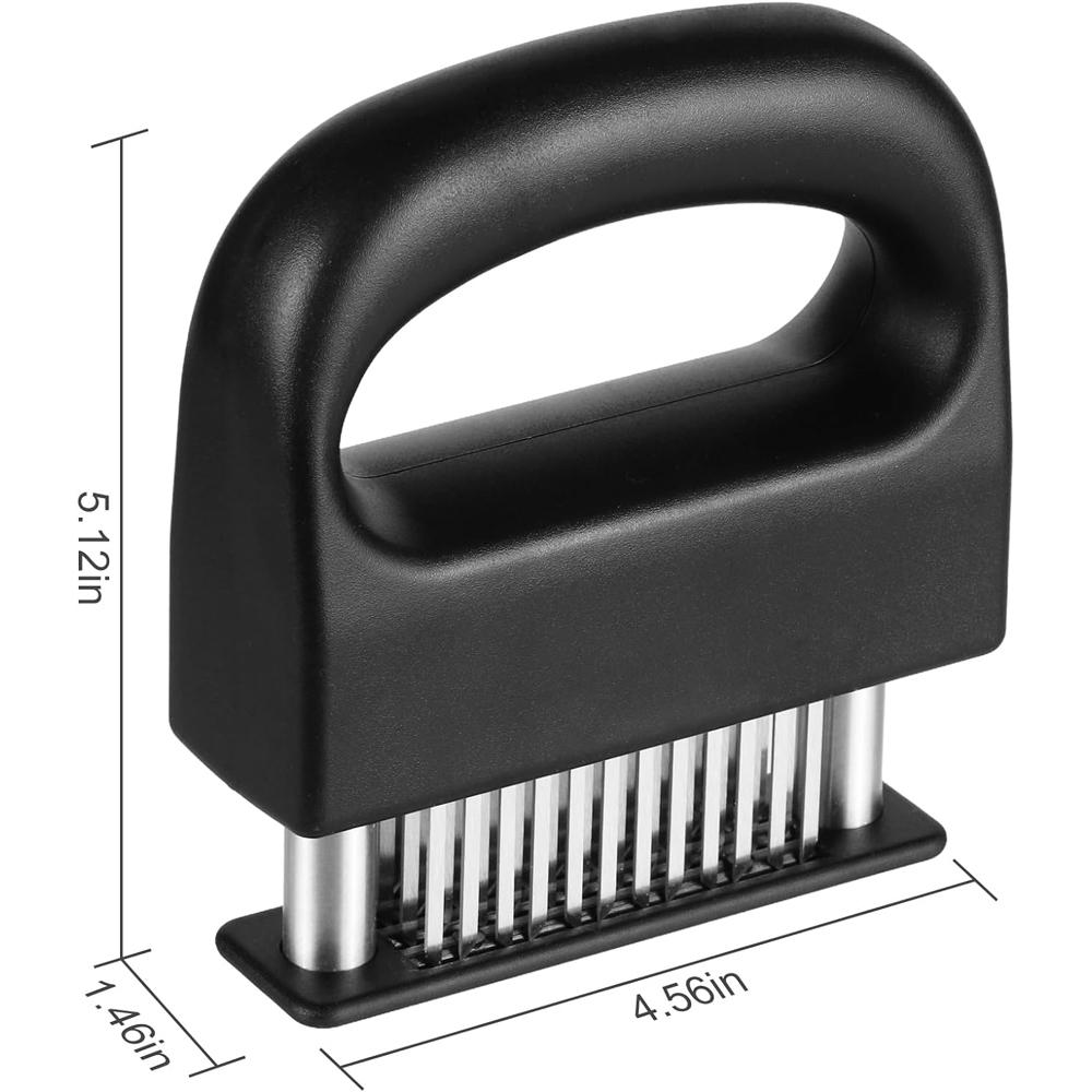 Ручной тендерайзер для мяса с 48 лезвиями из нержавеющей стали и эргономичной пластиковой ручкой