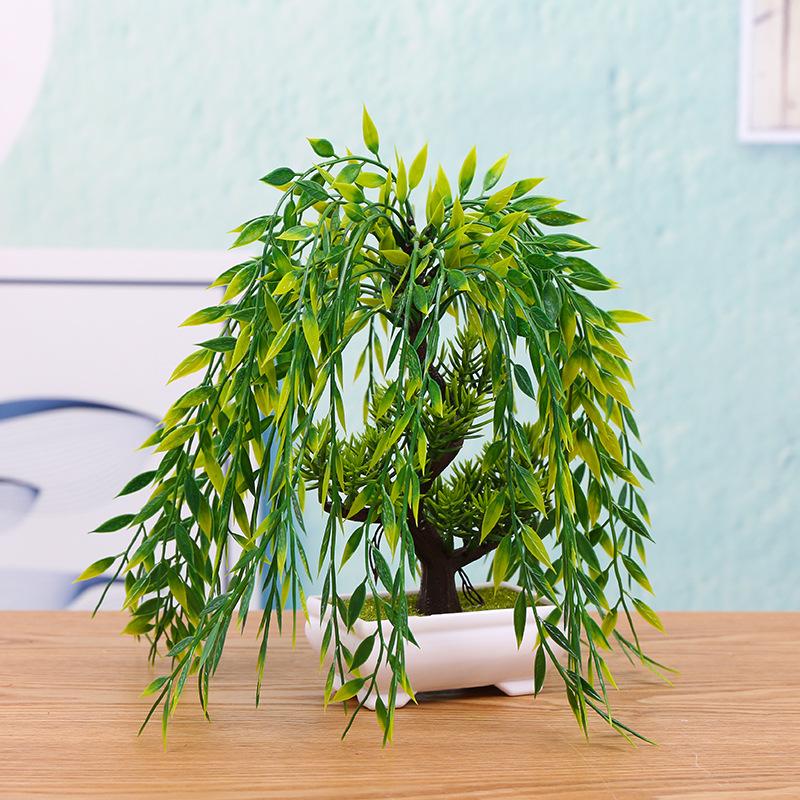 Искусственные растения в горшках Бонсай Зеленые Маленькие Деревья Растения Искусственные Цветы в Горшках Украшения для Дома Сада Декора Вечеринки Отеля