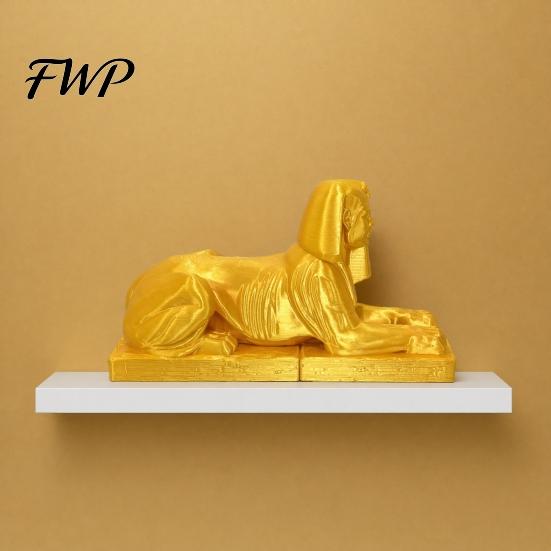Egyptian Sphinx Figure Collectible Figurine, 3D Printed Mini Statue, Fine Texture Sculpture Vintage Egypt Souvenir Ornament for Home Desktop