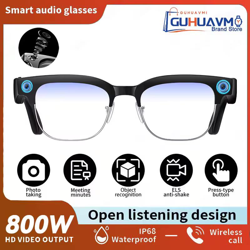 Новые Умные Очки со Smart Камерой 800 Вт, ИИ, Фото 4K, Видео 1080P, Перевод Звонков, Водонепроницаемые Очки для Перевода, Мужские Женские