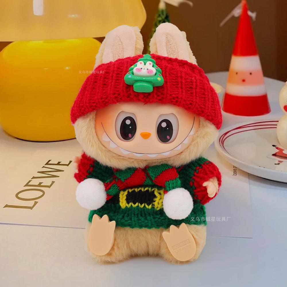 [Only Clothes] Christmas Sweater Hat Set Cartoon Vinyl Doll with Pendant Gift Plush Toy by Spot for LBB
