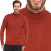 Men's Sweater Elegant Classic Turtleneck Fashionable Long Sleeve MORAJ XXL beige