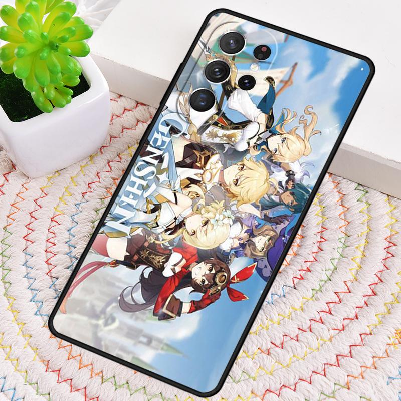 Чехол для телефона Genshin Impact (Аниме Игра) для Samsung Galaxy note 10 pro S26 Ultra S23 S24 FE S25 S21 S22 PLUS ударопрочный