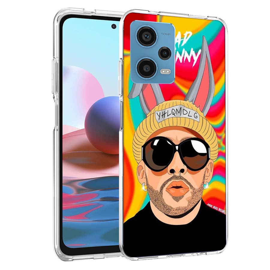 B-Bad B-Bunny Phone Case For Redmi Note 13 12 14 15 Pro Plus 13R 11 11T 11E 11S 10 Pro 10S 9 9S Cover Cell Clear TPU Capa Cases