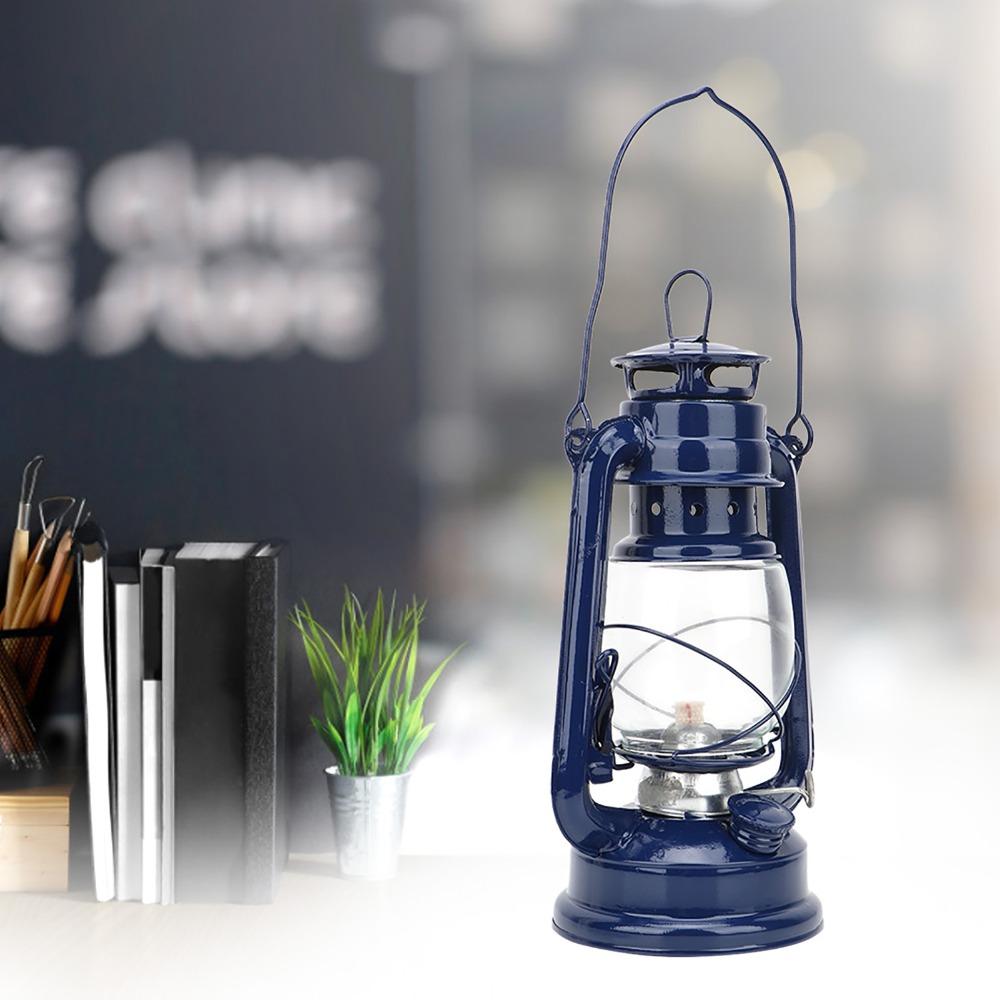 Metal Construction Iron Lantern Windproof Hanging Fuel Lantern Emergency Lighting
