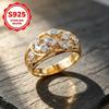 Elegant and Luxurious Women's Ring1item925Pure silver set with shine3A Zirconia jewelry is very suitable for various occasions pcs Party scene