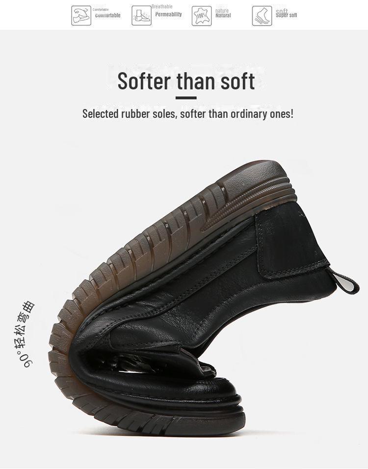 Мужские повседневные туфли без застежек на мягкой подошве 2025 года с дышащей подошвой — модные, нескользящие, универсальные для весны и осени