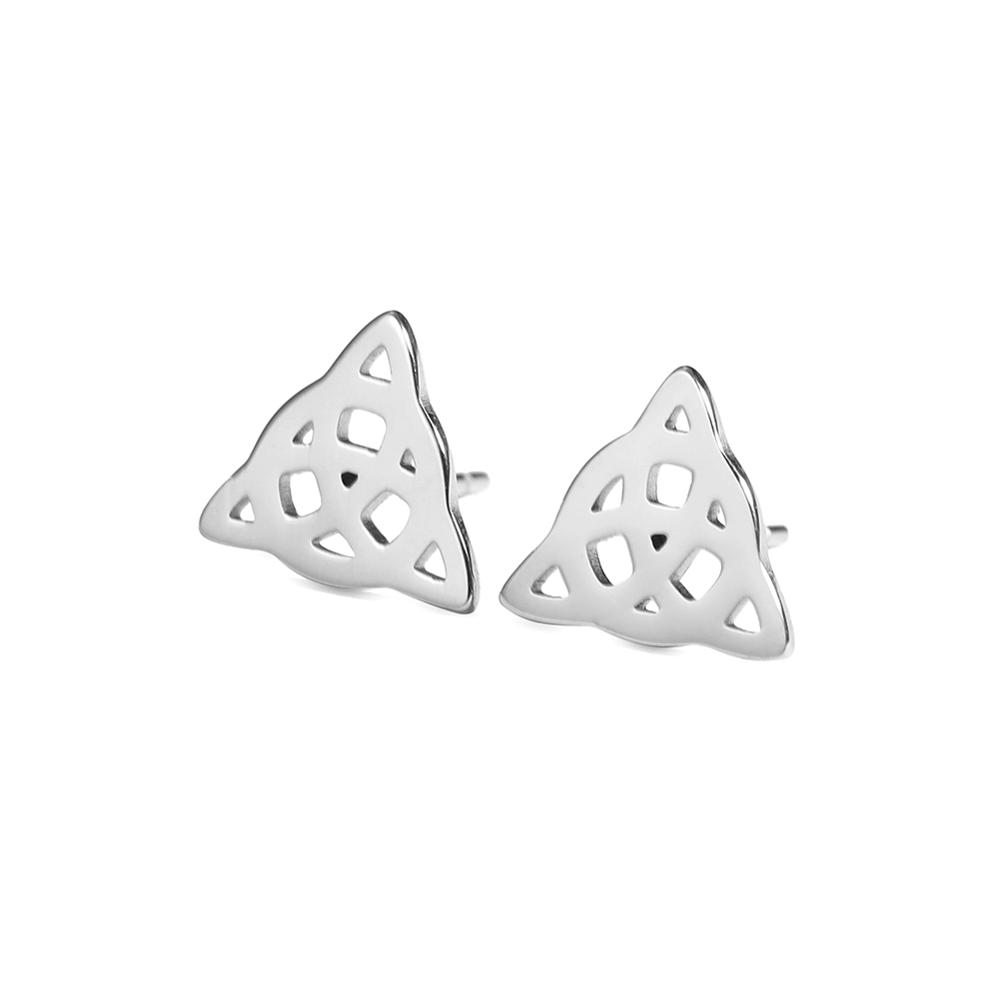 My Shape Модные Серьги-Гвоздики из Нержавеющей Стали Цветок Жизни Кельтский Узел Викинги Маленькие Серьги для Женщин Девушек Ювелирные Изделия Подарки