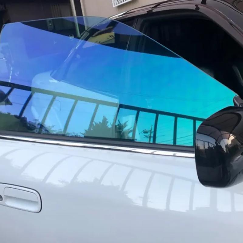 50x900cm VLT70% High-quality Korean material HD car side window Blue/Purple/Green chameleon film solar tint