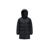 FW22 Solid Color Logo Print Long Zip Hooded Down Jacket Men Outerwear Black 952247976-2