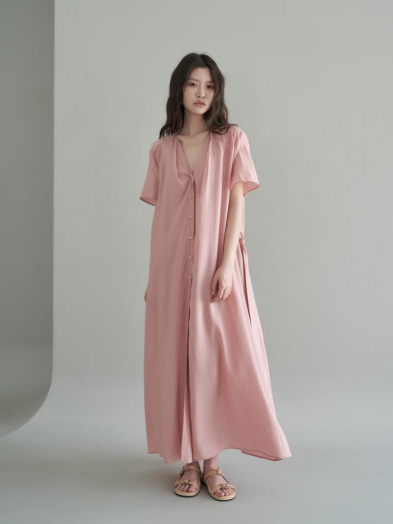 Dijainowol Robe Long Dress_Dust Pink