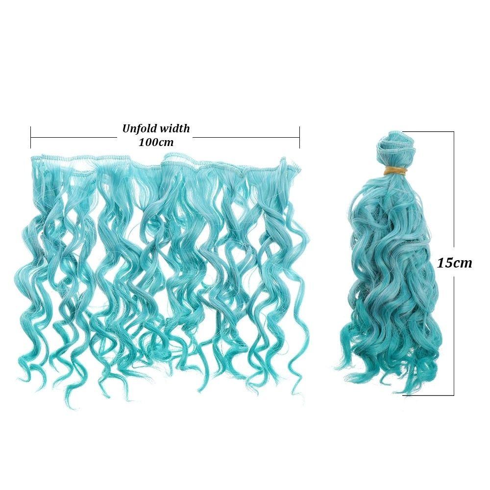 1/6 Doll High-Temperature Gold Brown 15*100cm Doll Periwig Doll Curly Wigs Doll Hair Wig Doll Hair
