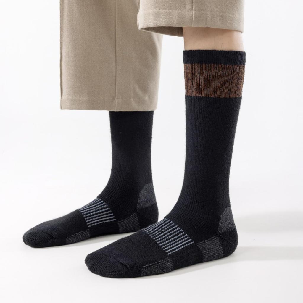 Носки из мериносовой шерсти выше колена для активного отдыха и катания на лыжах: Толстые махровые длинные зимние носки для хайкинга для мужчин и женщин