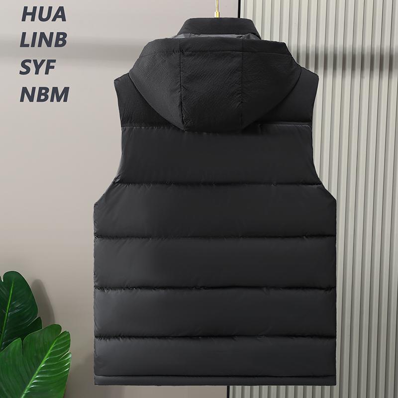 Plus Size S-8XL Autumn Sleeveless Jackets Men Waistcoat New Fashion Men's Warm Vest Hooded Korean Style Padded Coats