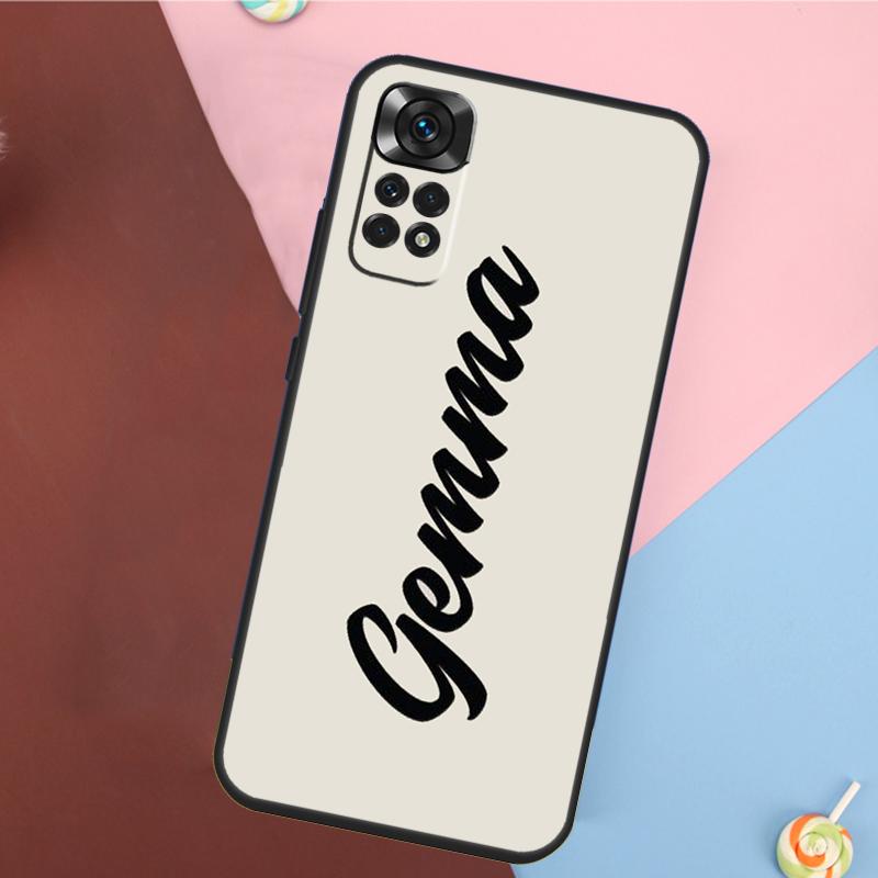 Персонализированный чехол с индивидуальным именем и подписью для Redmi Note 12 Pro 8 9 10 11 Pro Note 9S 10S 11S 8T Redmi 10 12C 9C 10A 10C