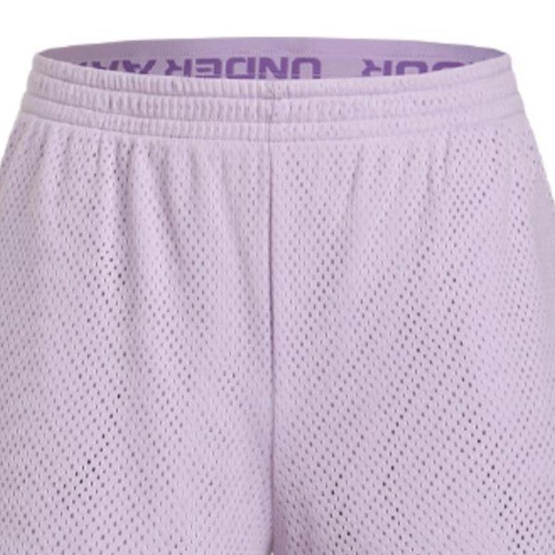 Under Armour Play Up Tech™ Mid Rise Breathable Training Letter Sports Shorts Women Shorts Purple 1390382-543