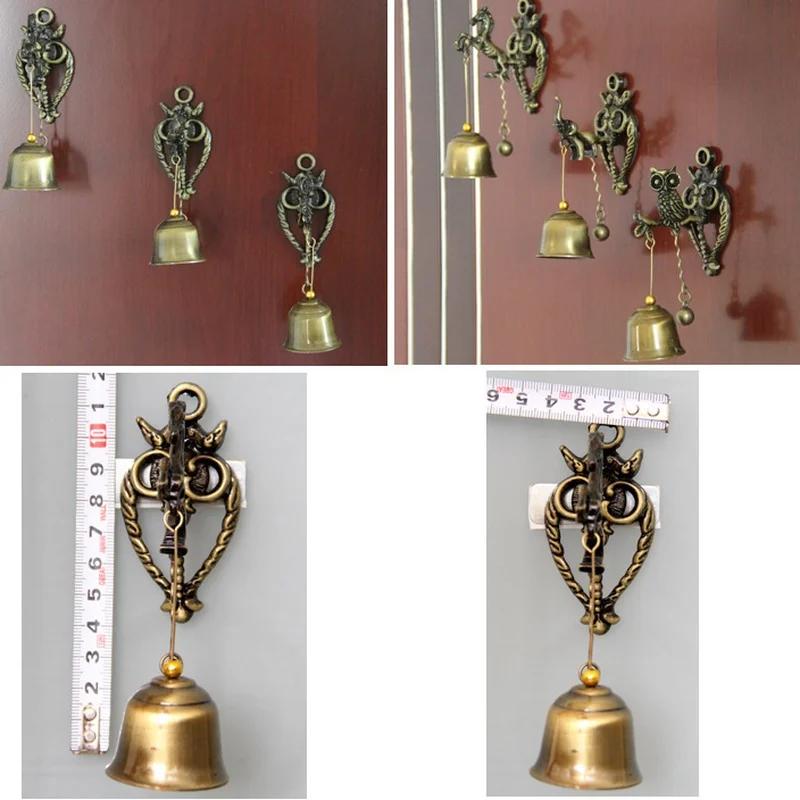 Vintage Metal Bell Door Shopkeeper Luck Knocker Windchime Magnetic Wall Hanging Ornament  Room Garden Store Front Entrance Gift