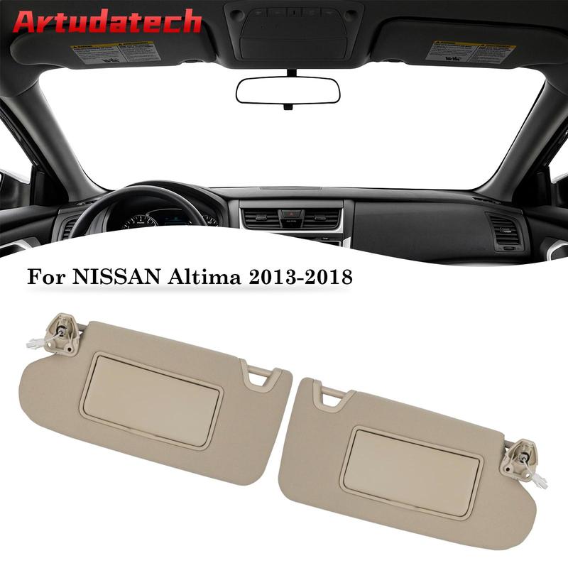 Artudatech Бежевый козырек от солнца левый и правый 96401-3TA2A 96400-3TA2A для Nissan Altima 2013-2018
