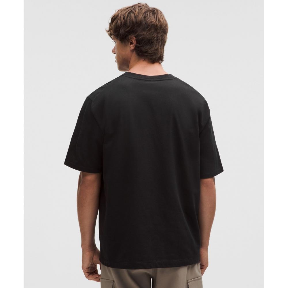 Lululemon Хлопковая футболка плотного трикотажа Blk