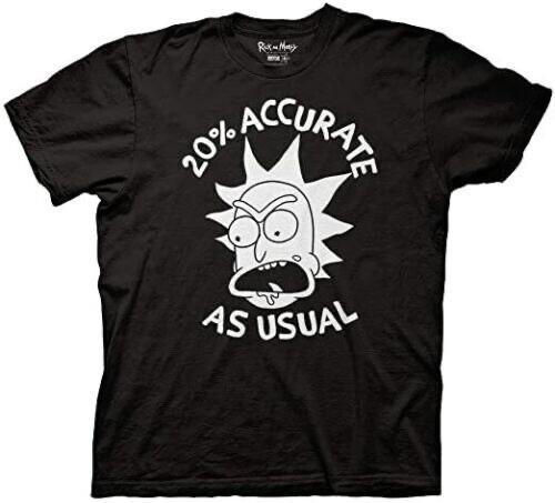 Official T-shirt Rick And Morty 20% Accurate As Usual