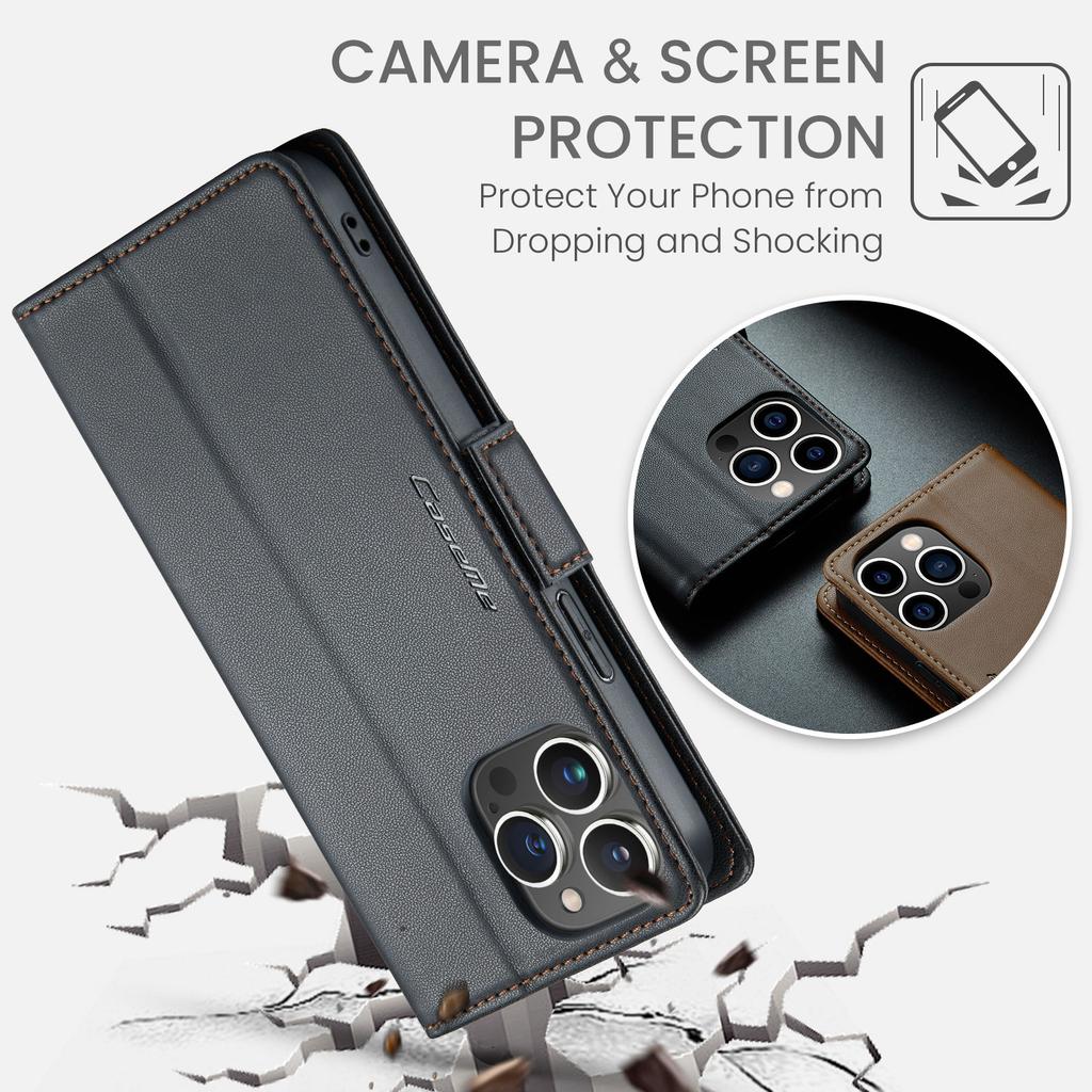 Кошелек CaseMe для iPhone 14 Pro Max Plus 13 12 Mini 11, Премиальная кожа PU, Чехол-книжка, Магнитный держатель для кредитных карт, Чехол для телефона
