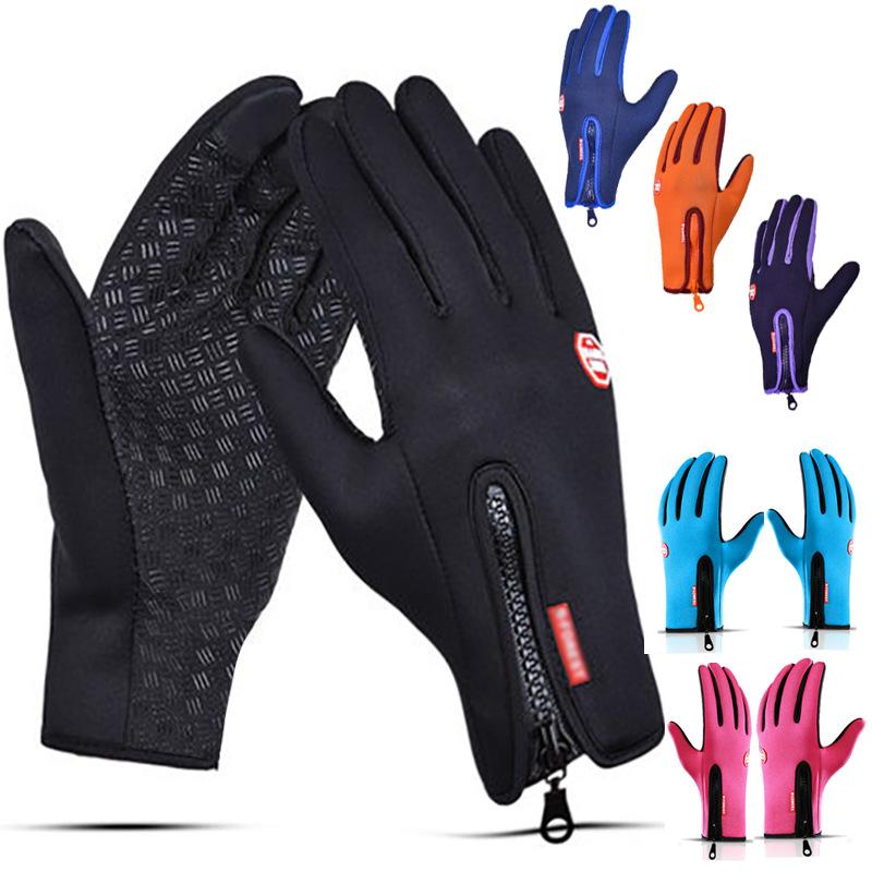Unisex Touchscreen Winter Thermal Warm Full Finger Gloves for Cycling Bicycle Bike Ski Outdoor Camping Hiking Motorcycle Gloves