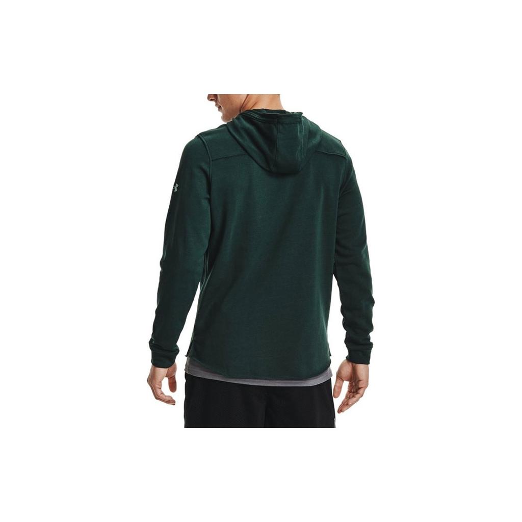 Under Armour Project Rock Johnson Logo Print Training Hoodie Men Hoodies Green 1361747-384