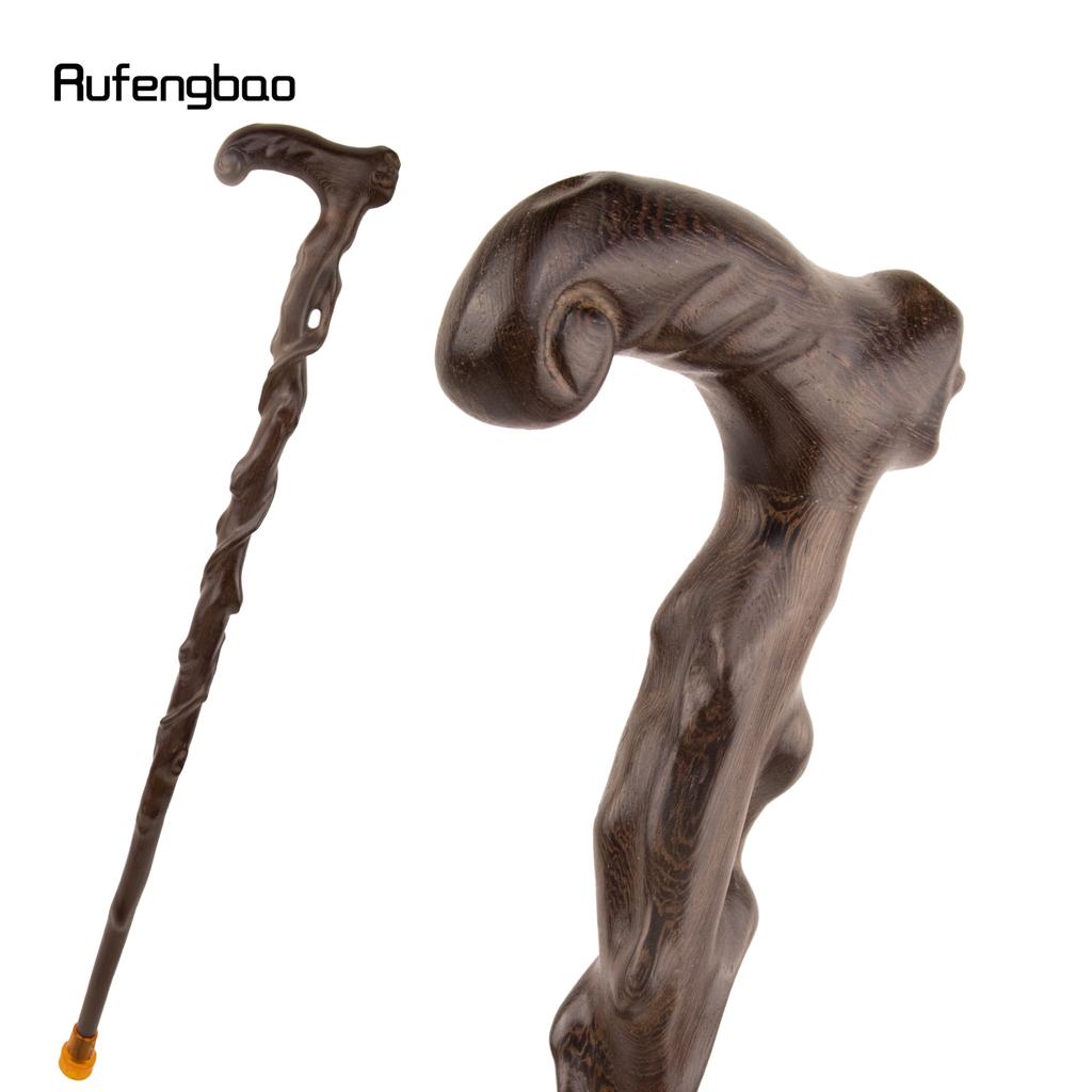 Коричневая деревянная трость с одним шарниром из корня дерева, декоративная трость для косплей-вечеринки, трость для ходьбы на Хэллоуин, палочка-костыль, посох 93 см
