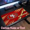 San Francisco 49ers Customized Name Text Mouse Pad, Large Desk Mouse Mat Personalized Home Office Present