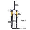 ZTTO MTB Bike Air Fork 120mm Travel Suspension 27.5 29 Inch Quick Release Straight Tube 1 1/8" Bicycle Front Fork Cycling Parts