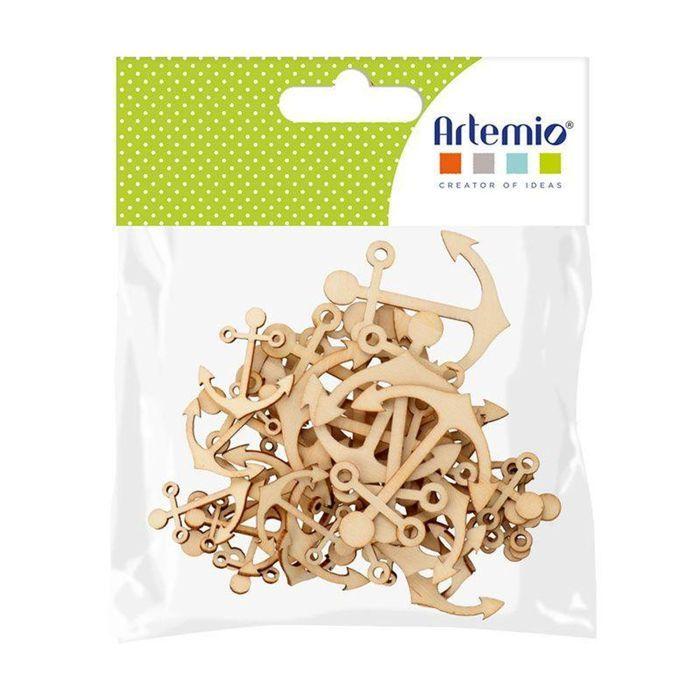 90 mini décorations en bois - Ancres de bateau