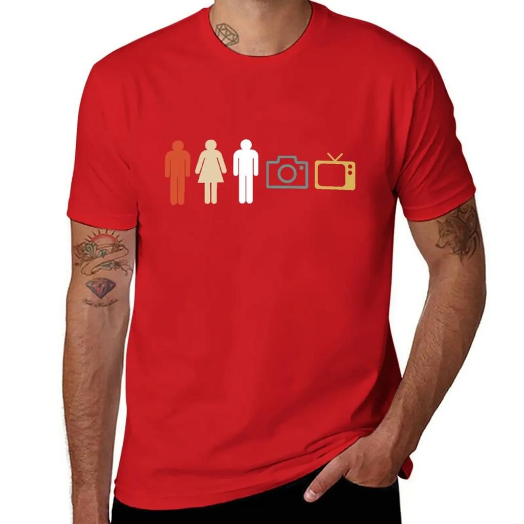 Person woman man camera Tv T-Shirt quick drying blacks funny t shirts for men