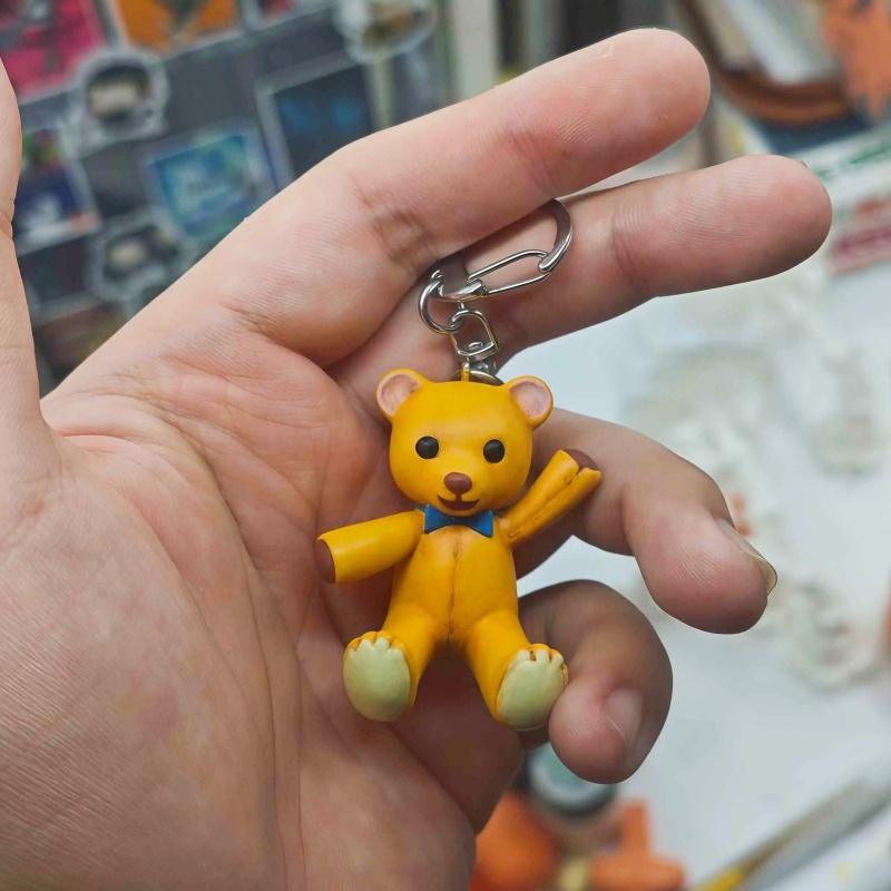 New Requiem Cute Bear Charm Leon Ada Keychain 3d Printed Keyring Bag Charm Desk Ornament Collectible Birthday Gift