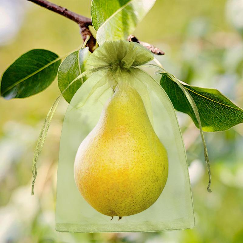 Защитные мешки для фруктов, органза, борьба с вредителями, садовые сетчатые мешки с защитой от птиц, сетчатая сумка для винограда, мешки для выращивания овощей, 50 шт.